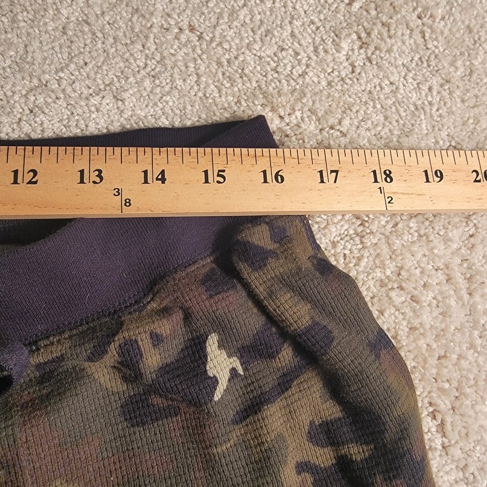 Polo Ralph Lauren Mens Camo Thermal Jogger Pants Green Waffle Knit Lounge Large - Picture 3 of 8